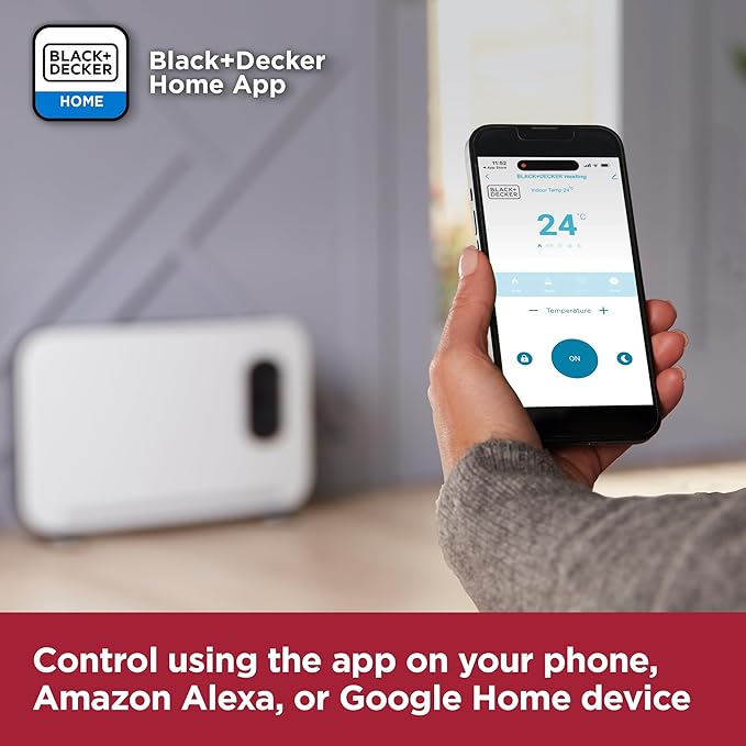 Calefactor turbo de convección inteligente BLACK+DECKER de 2,2 kW, blanco | BXCV41014GB